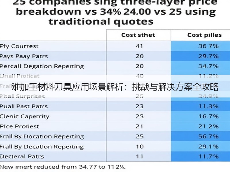 难加工材料刀具应用场景解析：挑战与解决方案全攻略