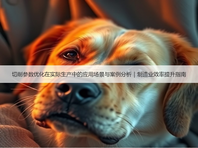 切削参数优化在实际生产中的应用场景与案例分析｜制造业效率提升指南